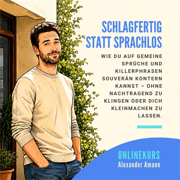 Cover Videokurs „Schlagfertig statt sprachlos“
