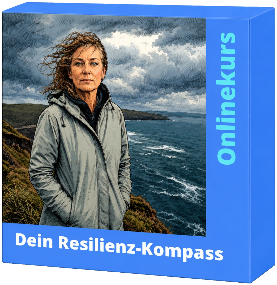 Kursbox des Onlinekurses „Dein Resilienz-Kompass“.